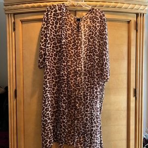 Sheer overpiece in a leopard print
